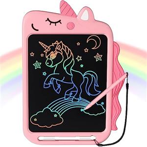 NOBES Regalo Giochi Bambini 2 3 4 5 6 7 Anni, Tavoletta Grafica LCD Scrittura 10 Pollice Giocattoli Educativi, Lavagna Magnetica Unicorno Ragazze (Rosa)