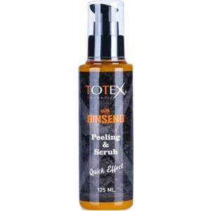 TOTEX Gel peeling e scrub viso | Cura del viso Ginseng schiarente esfoliante rimuove i punti neri | Effetto rapido per acne macchie scure 125 ml