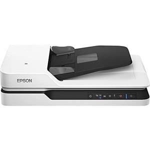 Epson Workforce DS-1660W scanner A4 piano WiFi, velocità 25 pagine minuto in b/n e colore, Alimentatore Automatico 50 fogli, include software per acquisizione, salvataggio e condivisione documenti