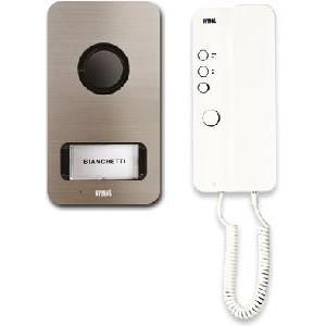 URMET Kit mono-bifamiliare audio con pulsantiera Mikra e citofono Mìro, sistema 5 fili