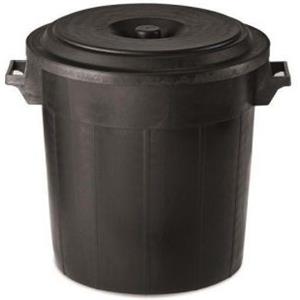 Stefanplast Bidone in Polietilene Nero senza coperchio di Stefanplast-50 LT