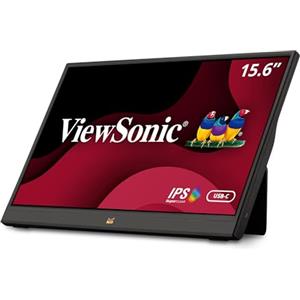 Viewsonic VA1655 Monitor portatile da 47 cm (16 pollici) (Full HD, pannello IPS, Mini-HDMI, 2x USB-C per Raspberry Pi/Xbox/PS4/PS5, altoparlanti) nero