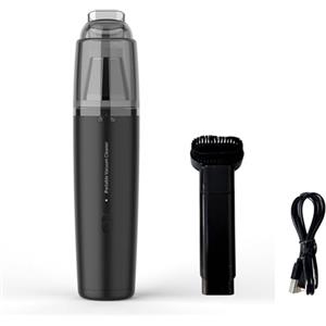 Voltix Aspirabriciole Senza Fili, Mini aspirapolvere auto 4000Pa Ricaricabile Portatile Leggero, USB aspirapolvere portatile senza fili per Capelli, Auto, Casa, Ufficio, Cucina (Nero)