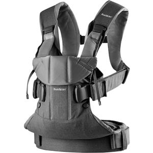 BabyBjörn Marsupio One, Misto Tessuto, Grigio denim/Grigio scuro