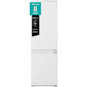Hisense Rib312F4Awe Frigorifero Combinato Da Incasso, Tecnologia No Frost, Capacità 246 L, Illuminazione Led, Display Elettronico Per Controllo Temperatura, Bianco, ‎54.5 x 54 x 177.2 cm, 57 Kg