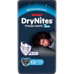 Huggies Assorbenti Notte per Bambino, 8 - 15 Anni, 27 - 57kg, Confezione da 9