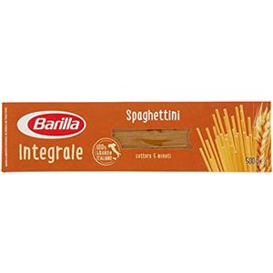 Barilla Pasta Spaghettini Integrali, Pasta Lunga di Semola Integrale di Grano Duro, Integrale, 500 g (Confezione da 10)