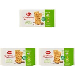 Doria - Semplicissimi Cracker, Grano Saraceno e Semi di Chia - Ingredienti 100% Naturali (Confezione da 3)