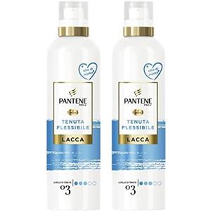 Pantene Pro-V Lacca per Capelli, Tenuta Flessibile, con Olio di Jojoba, Fissa il Tuo Look senza Effetto Cartone, Termoprotettore, Controllo del Crespo, 250 ml (Confezione da 2)