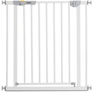 hauck Cancelletto di Sicurezza per Bambini Autoclose N Stop 2 - Cancelletto per Bambini per Aperture da 75-80cm - Fissaggio a Pressione, Chiusura Automatica - Porte e Scale Interne - Metallo, Bianco