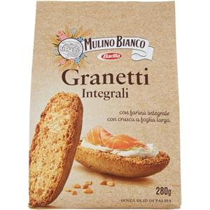 Mulino Bianco Crostini Granetti Integrali, Snack Salato Per La Merenda, 280 Grammo (Confezione da 6)
