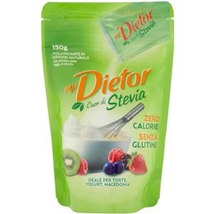 Dietor - MyDietor Cuor di Stevia Dolcificante Naturale Sfuso con Estratto di Stevia 0 kcal, Senza Glutine - 150 gr (Confezione da 7)