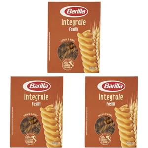 Barilla Pasta Fusilli Integrali, Pasta Corta Di Semola Integrale Di Grano Duro, Integrale, 500 g (Confezione da 3)
