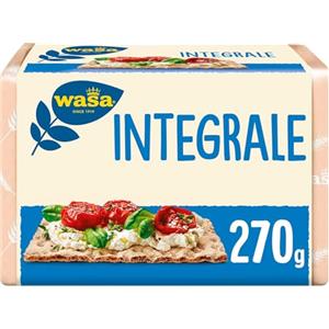 Wasa Integrale, Cracker Integrali e Ricchi di Fibre, 270 g, Extra-Sottili (Confezione da 6)