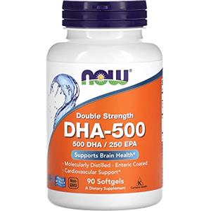 NOW Ômega 3 DHA 500mg EPA 250mg Now Foods (90 Cápsulas)