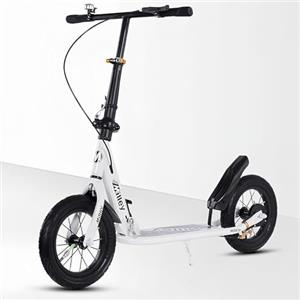 LLNWDNB City Roller Kickscooter Adulti, Monopattino con Ruote Grandi da 290mm, Monopattino da Città Pieghevole con Freno a Mano e Freno, Altezza Regolabile, Capacità di Carico 150 kg B