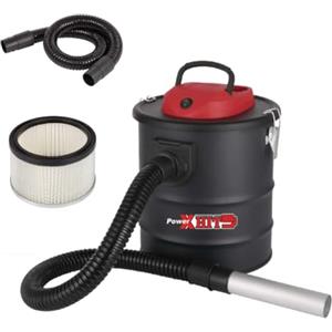 PowerX HIT Aspiracenere e Soffiatore Elettrico per stufa a pellet e camini, Serbatoio 15 Litri, Filtro HEPA, Potenza 800W, Fusto in lamiera laccata, Tubo flessibile in alluminio 1mt