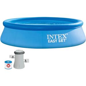 Intex 28122NP - Piscina Fuori Terra Easy Set Rotonda, Pompa Filtro 1250 L/h, 3853 L, PVC, Azzurro, 305x76 cm