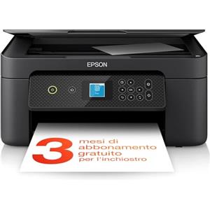 Epson Expression Home XP-3200 Stampante Multifunzione A4 getto d'inchiostro (Stampa Fronte Retro, Scansione, Copia) Display LCD 3.7cm, WiFi, Stampa mobile e su Cloud, AirPrint,Serie 604,Black