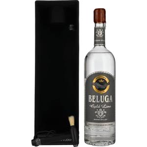 Beluga Gold Line Noble Russian Vodka 40% Vol. 1l in Giftbox in Lederoptik with Pinsel