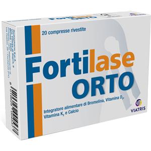 MEDA PHARMA Fortilase ORTO - Integratore alimentare con Bromelina, Vitamina D3, Vitamina K2 e Calcio - 20 Compresse