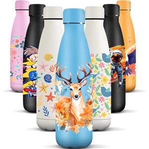 HoneyHolly Borraccia Termica, 500 ml Senza BPA, Bottiglia Termica, Isolamento a Doppia Parete, Borraccia, A Prova di Perdite, Acciaio Inossidabile 18/8, Borraccia Acciaio Inox per Sport, Scuola, Yoga