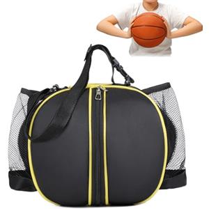 Helweet Zaino Basket, Borsa Basketball, Borsa da Basket, Zaino Portapalloni Calcio, Adatto per Palloni da Basket, Palloni da Calcio, Palloni da Pallavolo, Asciugamani, Borracce, Nero