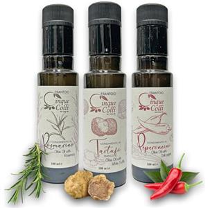 FRANTOIO Cinque Colli soc . coop . agr . Olio Extravergine Di Oliva Frantoio di olive olio evo italiano Macchina Estrattore a Freddo Gusto Fruttato Leggero Equilibrato Tartufo Bianco Rosmarino Peperoncino