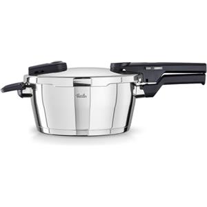 Fissler Vitaquick Premium, Pentola A Pressione in Acciaio Inox Vapore, Capienza 3.5 L, Diametro 22 cm, 2 Livelli di Cottura, Fabbricato in Germania, Compatibile Induzione