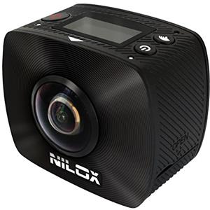 Nilox, Action Cam EVO 360 +, Full HD 1920x960p, 30 fps, 4.5 MP, Riprese a 360°, Nera