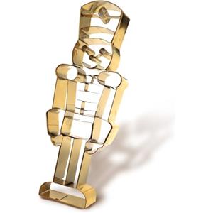 Zenker Taglia biscotto Maxi formato forma Schiaccianoci, per dolci festivi natalizi, materiale in acciaio inossidabile colore oro, dimensione 18,5 x 6,5 cm