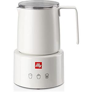 illy Milk Frother, Montalatte Elettrico per Schiuma latte Calda e Fredda e Cioccolata Calda