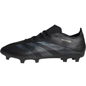 adidas Predator League Football Boots Firm Ground, Scarpe da Calcio Unisex-Adulto, Core Black/Carbon/Gold Metallic, 38 EU