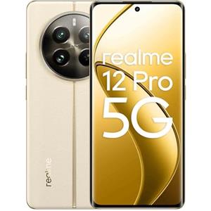 realme Smartphone 12 Pro 5G 8 + 256GB, Fotocamera Telescopica per ritratto, Sony IMX882 OIS, Processore Qualcomm Snapdragon 6 Gen 1, Display curvo da 120Hz, Navigator Beige