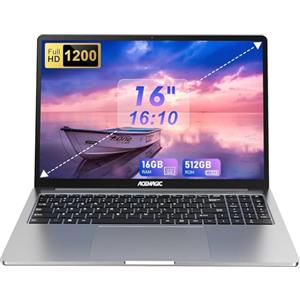 ACEMAGIC PC Portatile,16GB DDR4 512GB SSD,In-tel N97(Sconfitta N95/N100,Fino a 3,6GHz),16 Pollici Notebook,1920 * 1200 IPS Full HD Portatile,Scocca in metallo,WiFi6,BT5.0,3*USB3.2,HDMI,tipo C Ufficio