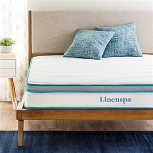 Linenspa Materasso in memory foam e molle interne - Hybrid - Alto 20 cm, Medio - Oeko-Tex - Singolo 80 x 190 cm