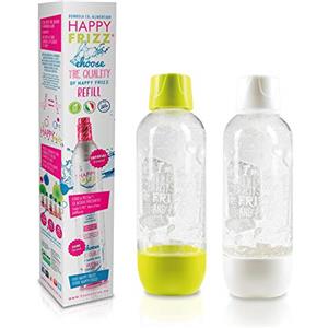 HAPPY FRIZZ Special Pack - 2 bottiglie + bombola addizionale di CO2 (accessori compatibili con ALTRI gasatori - NO modelli attacco CQC)