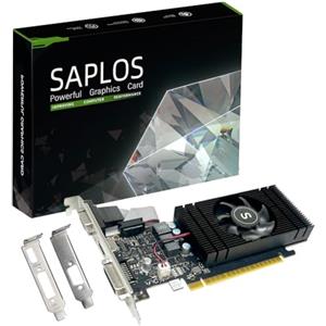 SAPLOS GTX 750 Ti Scheda Video 4 GB 128 bit, HDMI, VGA, DVI, Scheda grafica basso profilo PC, computer GPU, Low Power, PCI Express x16, DirectX 12