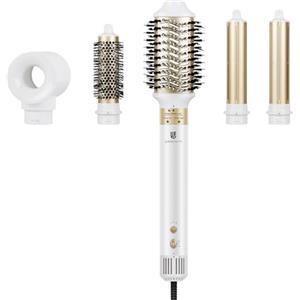 webeauty [5 in 1] Spazzola Asciugacapelli & Air Styler, [110000 RPM] Asciugacapelli ad alta velocità Asciugatura rapida, Spazzola modellante ad aria per capelli ricci, volumizzante, lisciante, con cura ionica