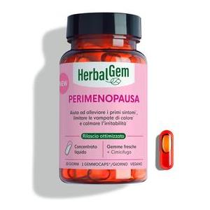 HerbalGem Gemmocaps Perimenopausa - Integratore Vegetale per Alleviare Vampate di Calore e Irritabilità - 30 Capsule