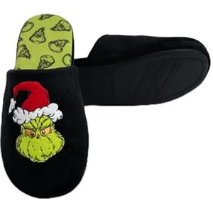 United Labels Grinch Ciabatte Uomo Donna Nero Unisex Ciabatte Invernali Bambine Natale, Nero , 38/39 EU