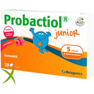 Metagenics Probactiol Junior - Integratore Probiotico Masticabile per Bambini con Vitamina D e Gusto Lampone - 30 Compresse