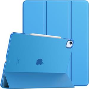 TiMOVO Custodia per iPad Air 13 Pollici M2 2024, Cover Sottile Con Supporto per iPad Air 13 Pollici, Supporta Touch ID, Auto Sveglia/Sonno con Retro Traslucido, Onda Blu