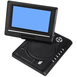 Dilwe Lettore Dvd Portatile da 7 Pollici,LCDTV 16: 9 Supporto EVD Dvd,SVCD,VCD,CD,CD-R/RW,Immagini JPG e Formati MPEG-4,con Lettore di Schede Integrato e Funzione di Gioco per Voli e Viaggi su Strada(Nero)