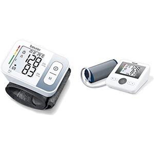 Beurer BC 28 Misuratore di Pressione da Polso con 120 Posizioni di Memoria e Rilevazione Aritmie & BM 27 Misuratore di Pressione da Braccio con Display Orizzontale