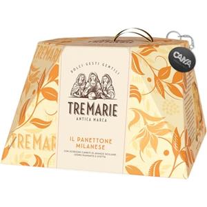 CAIYA Tre Marie Panettone Milanese con Scorzoni Canditi di Arance Siciliane, Cedro Diamante e Uvetta 1kg con Portachiavi CAIYA® (2024)