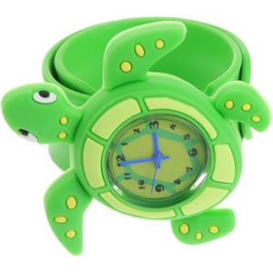 ibasenice Orologio Cartoni Animati per Bambini- Forma di Tartaruga Slaps Shap on Watch Orologio da Quarzo per Bambini Creativo in Silicone per Bambini Slap Orologio da Polso Orologio