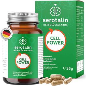 serotalin Active Body Cardio Vital+| Resveratrolo ad alto dosaggio con NAC, vitamina C e polifenoli | 100% vegano & Made in Germany | 1 mese | 60 capsule