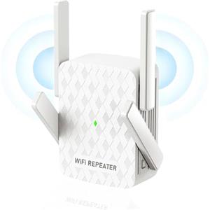 COOYA Extender WiFi Più Veloce nel 2024, Ripetitore Wireless Internet, Casa copre fino a 10.000 metri quadrati, 35 Dispositivi, Booster WiFi 1200Mbps Con Porte RJ45, Dual Band 2.4G/5G, 4 Antenne