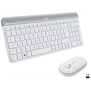 Logitech MK470 Kit Mouse e Tastiera, Layout Italiano Qwerty, Bianco